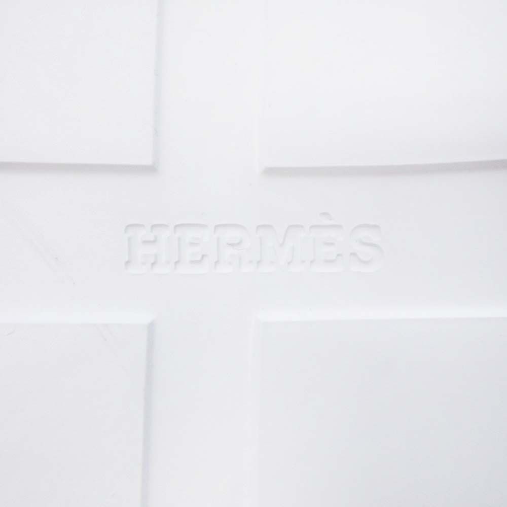 Hermes Enid Thick Sole Sandals Shoes Platform Diamant Buckle 37 White — view 8