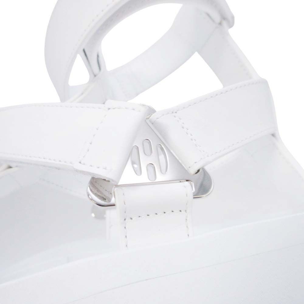 Hermes Enid Thick Sole Sandals Shoes Platform Diamant Buckle 37 White — view 6
