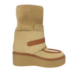 Hermes Shearling Boots 2-Way Platform Shoes 38.5 Beige — view 9