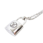 Louis Vuitton LV Logo Pendentif Lockit Necklace Padlock Silver — view 2