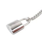 Louis Vuitton LV Logo Pendentif Lockit Necklace Padlock Silver — view 3
