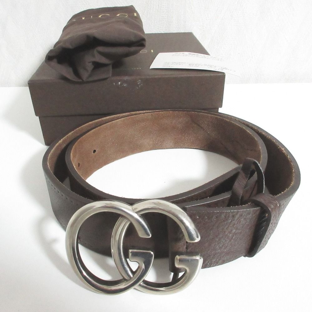 Gucci GG Marmont Leather Belt Brown — view 7