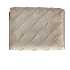 Bottega Veneta Intrecciato Tiny Trifold Wallet Compact White Blue — view 2
