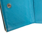 Bottega Veneta Intrecciato Tiny Trifold Wallet Compact White Blue — view 8