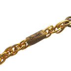 Chanel CC Logo Rhinestone Chain Necklace Gold Plated — view 6