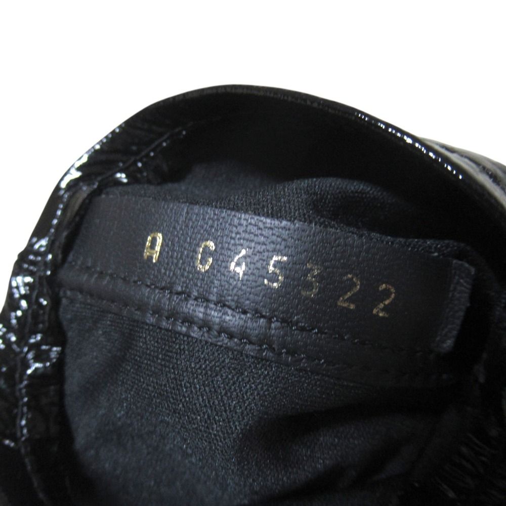Chanel 23k CC Logo Patent Leather Short Boots Black — view 8