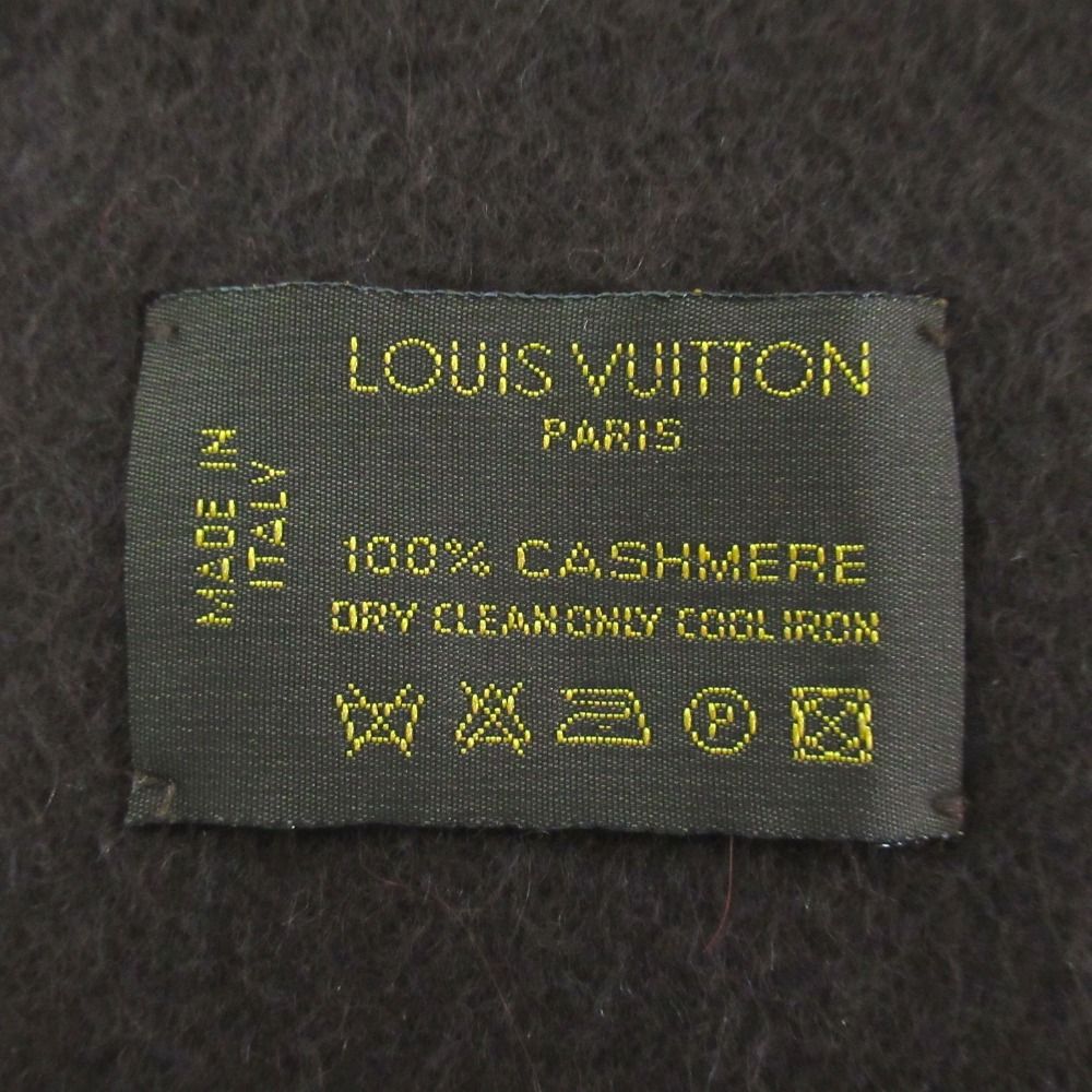 Louis Vuitton Echarpe Jhelum Cashmere Fringe Scarf LV Brown — view 3