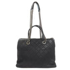 Chanel Quilted 2-Way Silver Tote Calf — view 2