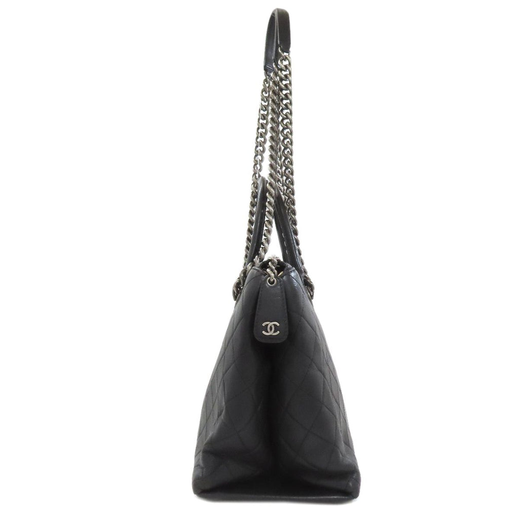 Chanel Quilted 2-Way Silver Tote Calf — view 3