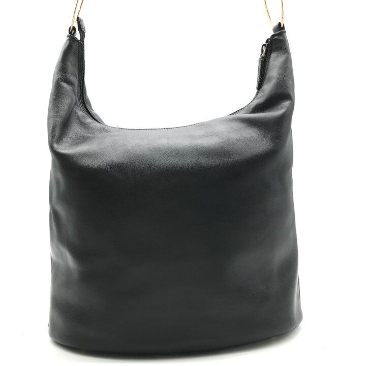 Gucci Leather Chain Shoulder Bag Black Gphardware Purse — view 2