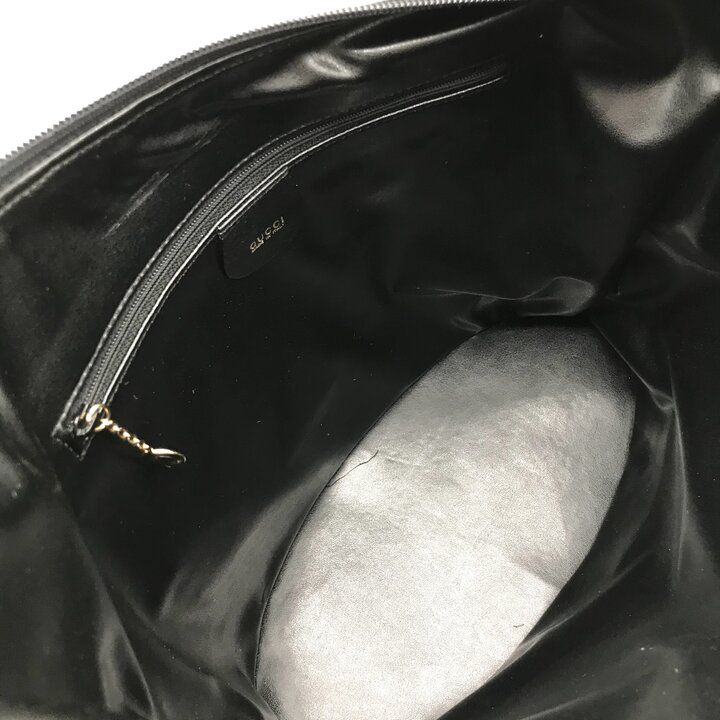 Gucci Leather Chain Shoulder Bag Black Gphardware Purse — view 7
