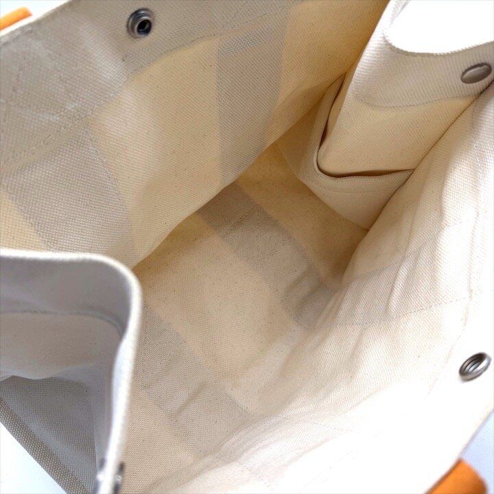 Hermes Bora PM Orange Canvas Tote Purse — view 8