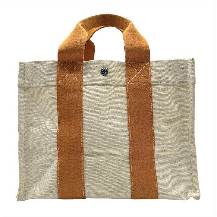 Hermes Bora PM Orange Canvas Tote Purse — view 2