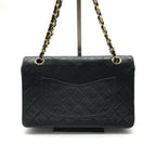 Chanel Quilted 25 CC Logo Double Flap Chain Shoulder Bag Lambskin Black — view 2