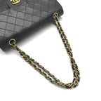 Chanel Quilted 25 CC Logo Double Flap Chain Shoulder Bag Lambskin Black — view 6