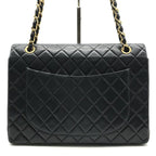Chanel Big CC Logo Quilted Turnlock Lambskin Chain Shoulder Bag Black — view 3