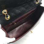 Chanel Big CC Logo Quilted Turnlock Lambskin Chain Shoulder Bag Black — view 9