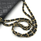 Chanel Big CC Logo Quilted Turnlock Lambskin Chain Shoulder Bag Black — view 7