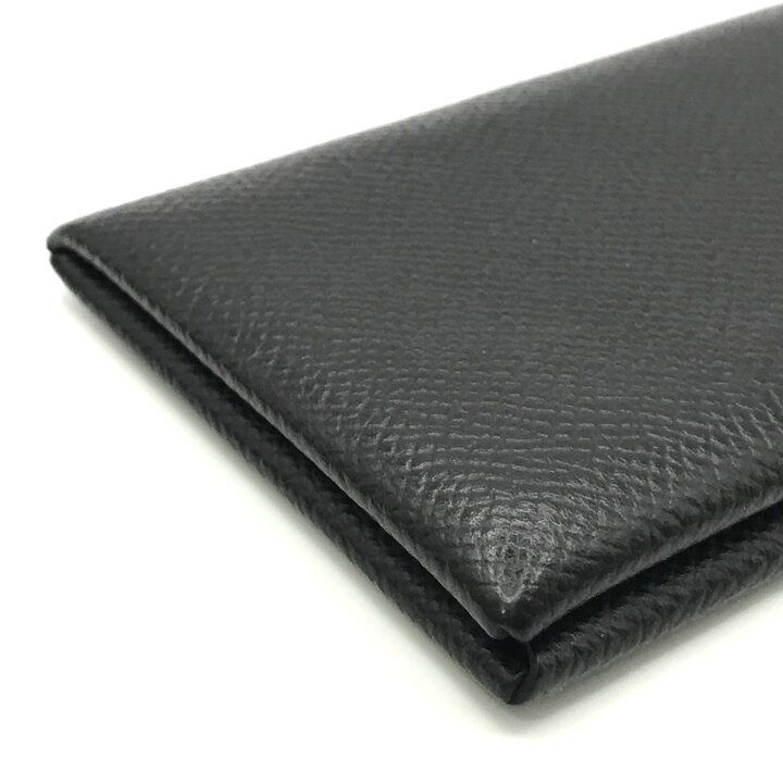 Hermes Calvi Epsom Card Case Leather Black Business Holder — view 5