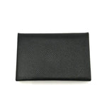 Hermes Calvi Epsom Card Case Leather Black Business Holder — view 2