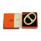 Hermes Scarf Ring Chaine D'ancre Perma Brass Gold Color Pendant Style Necklace — view 9