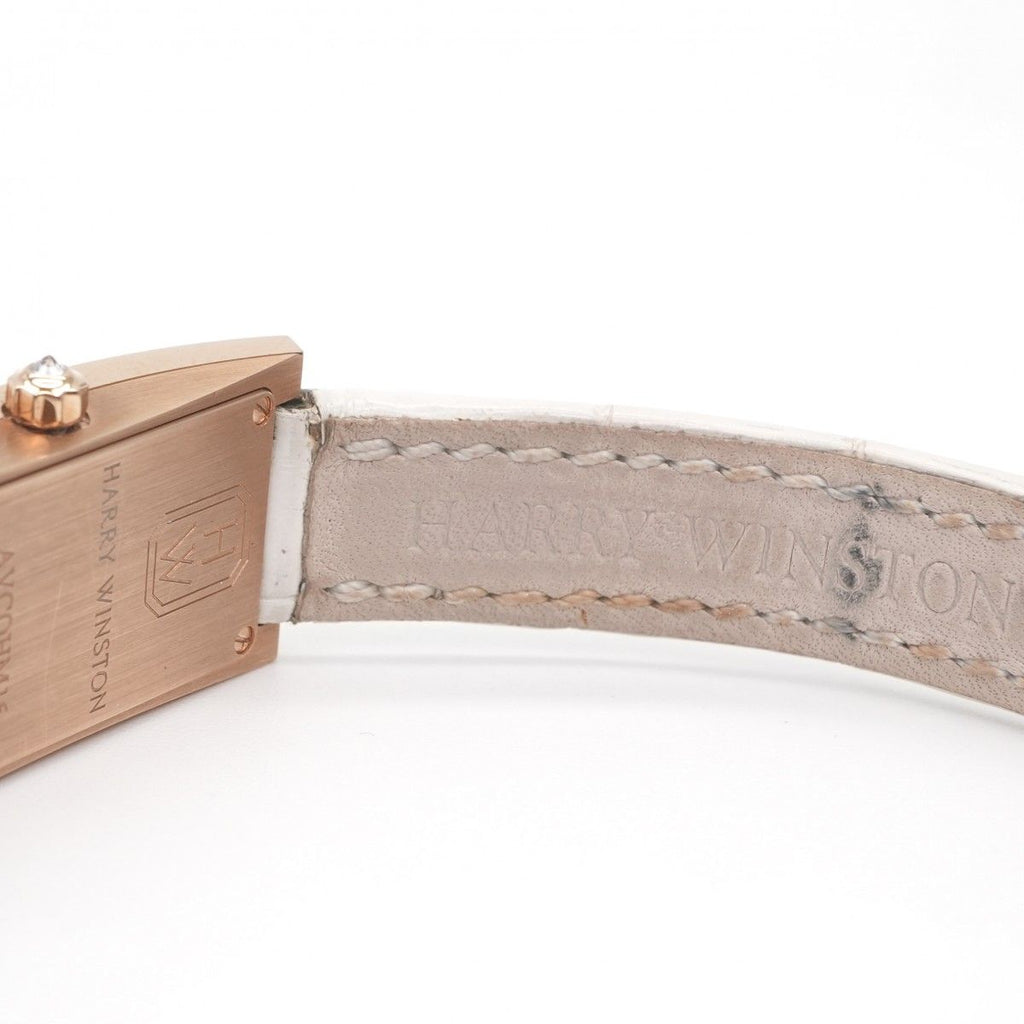 Harry Winston Avenue-c Mini Elliptic Watch Leather 18k Rose Gold 18k Pink Case — view 8