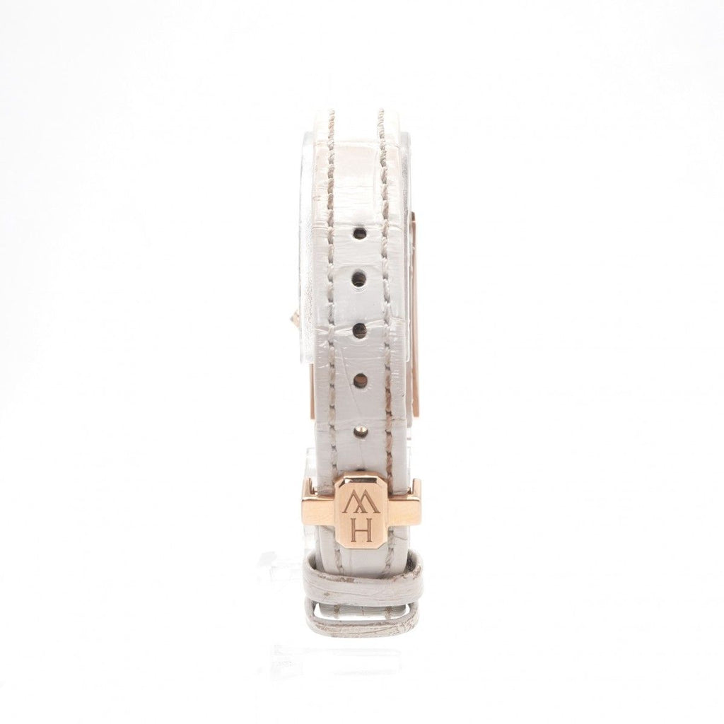 Harry Winston Avenue-c Mini Elliptic Watch Leather 18k Rose Gold 18k Pink Case — view 3