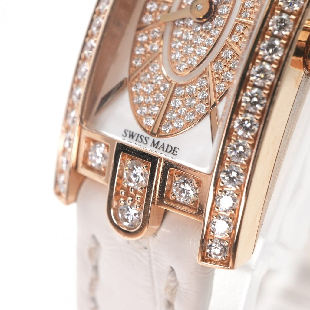 Harry Winston Avenue-c Mini Elliptic Watch Leather 18k Rose Gold 18k Pink Case — view 6
