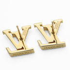 Louis Vuitton Earrings LV Iconic Strass Metal Rhinestone Gold — view 4