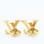 Louis Vuitton Earrings LV Iconic Strass Metal Rhinestone Gold — view 3