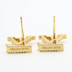 Louis Vuitton Earrings LV Iconic Strass Metal Rhinestone Gold — view 5