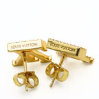 Louis Vuitton Earrings LV Iconic Strass Metal Rhinestone Gold — view 6