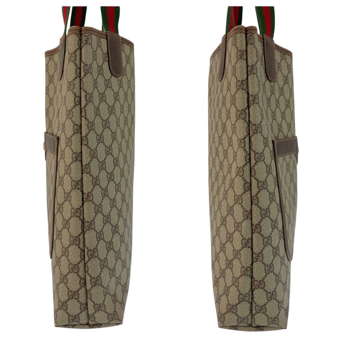 Gucci Vintage Sherry Line GG Supreme Canvas Tote Shoulder Bag — view 8