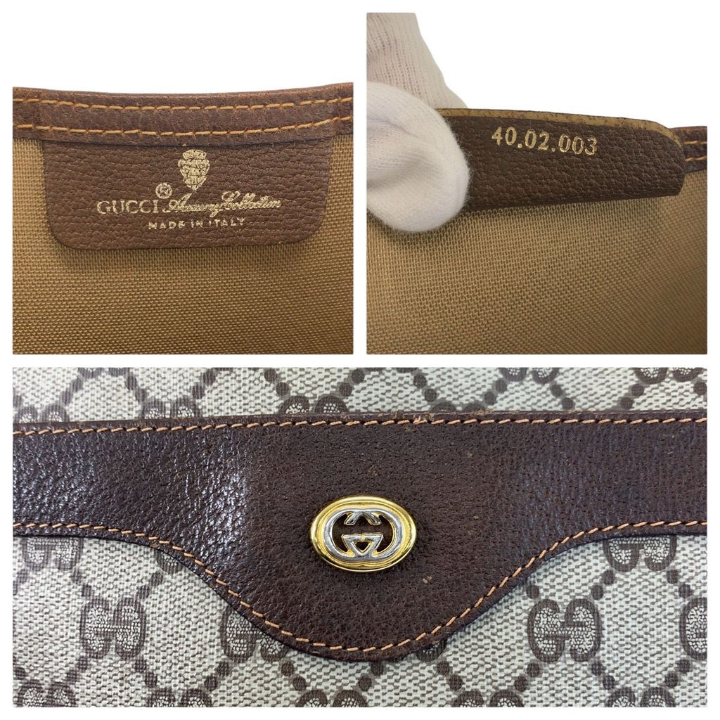 Gucci Vintage Sherry Line GG Supreme Canvas Tote Shoulder Bag — view 3
