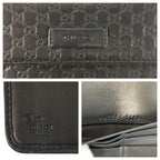 Gucci Micro Guccissima Black Gold Leather Wallet — view 3