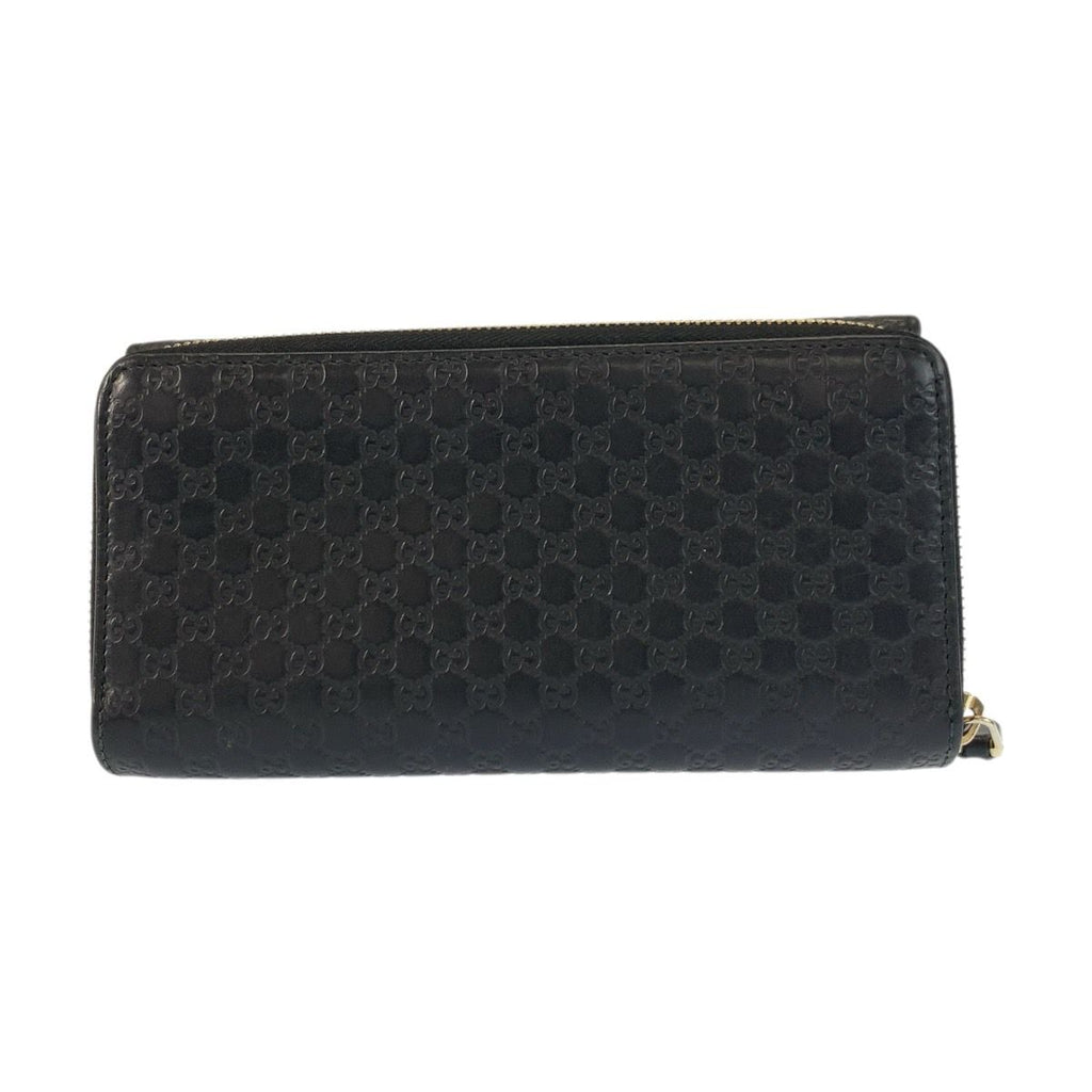 Gucci Micro Guccissima Black Gold Leather Wallet — view 2