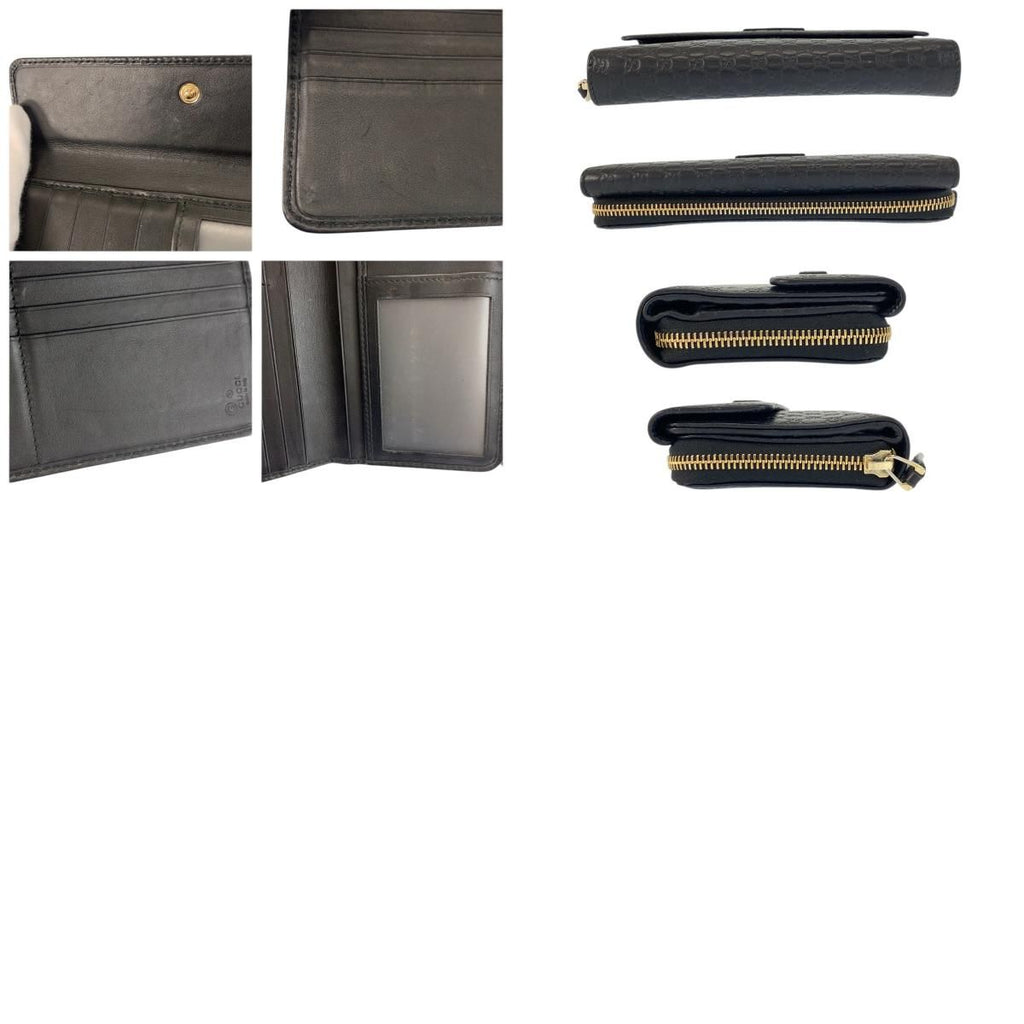 Gucci Micro Guccissima Black Gold Leather Wallet — view 9