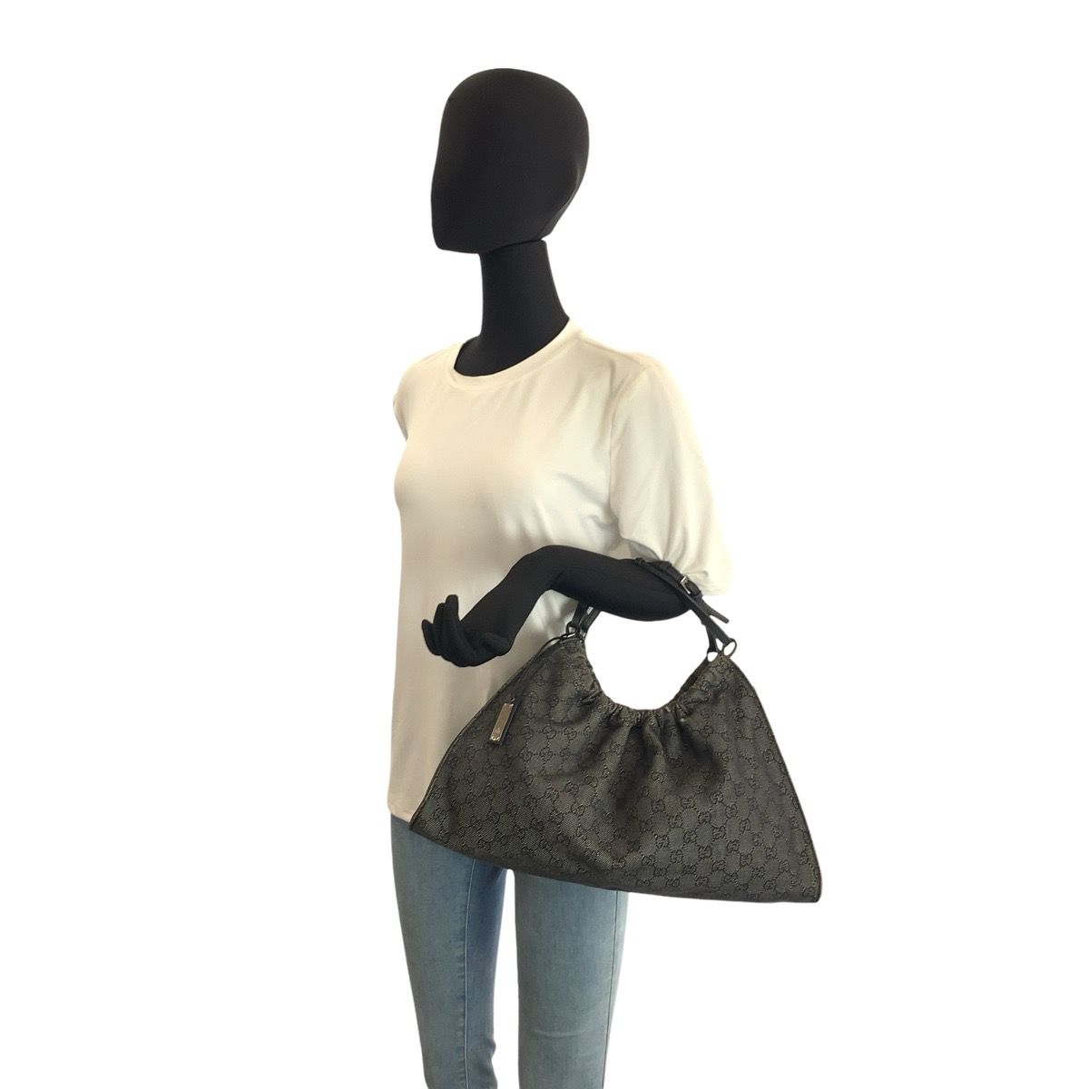 Gucci Black GG Canvas Handbag — view 6