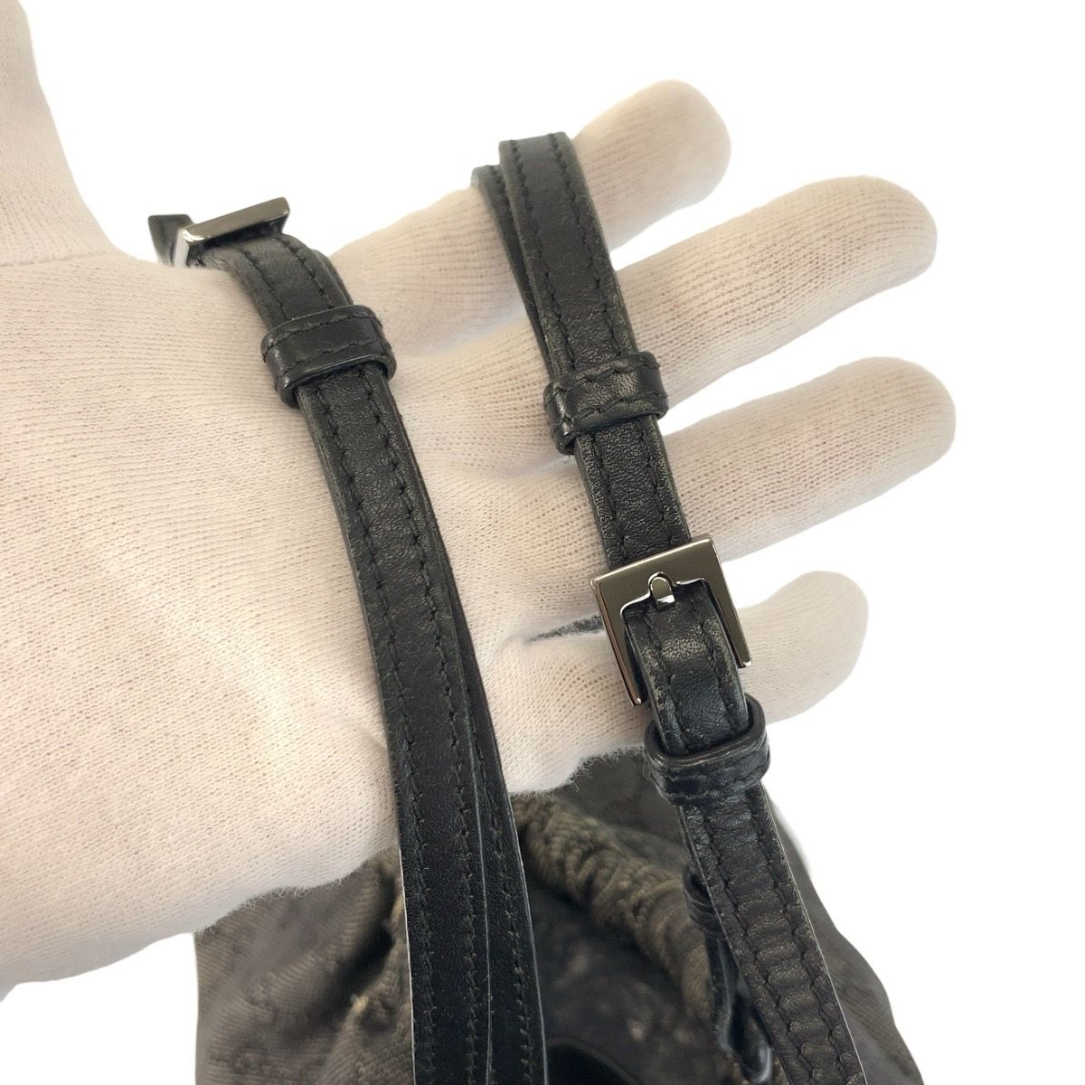 Gucci Black GG Canvas Handbag — view 8