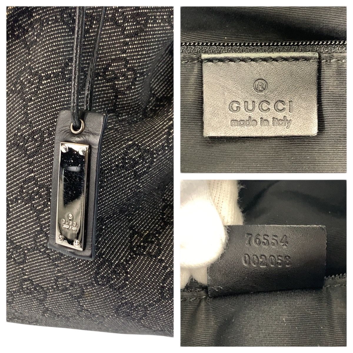 Gucci Black GG Canvas Handbag — view 3
