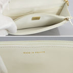 Chanel Chain Wallet Caviar Leather White Gold — view 9