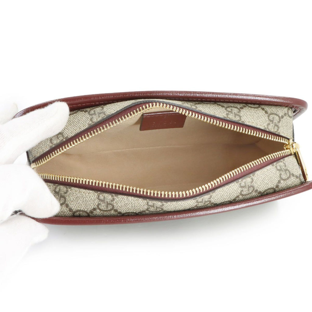 Gucci Interlocking Clutch Second GG Supreme Leather Beige — view 6