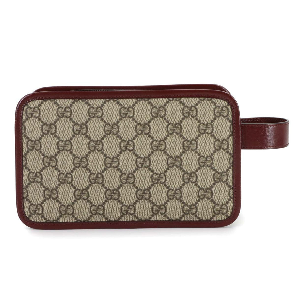 Gucci Interlocking Clutch Second GG Supreme Leather Beige — view 2