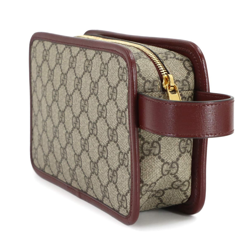 Gucci Interlocking Clutch Second GG Supreme Leather Beige — view 3