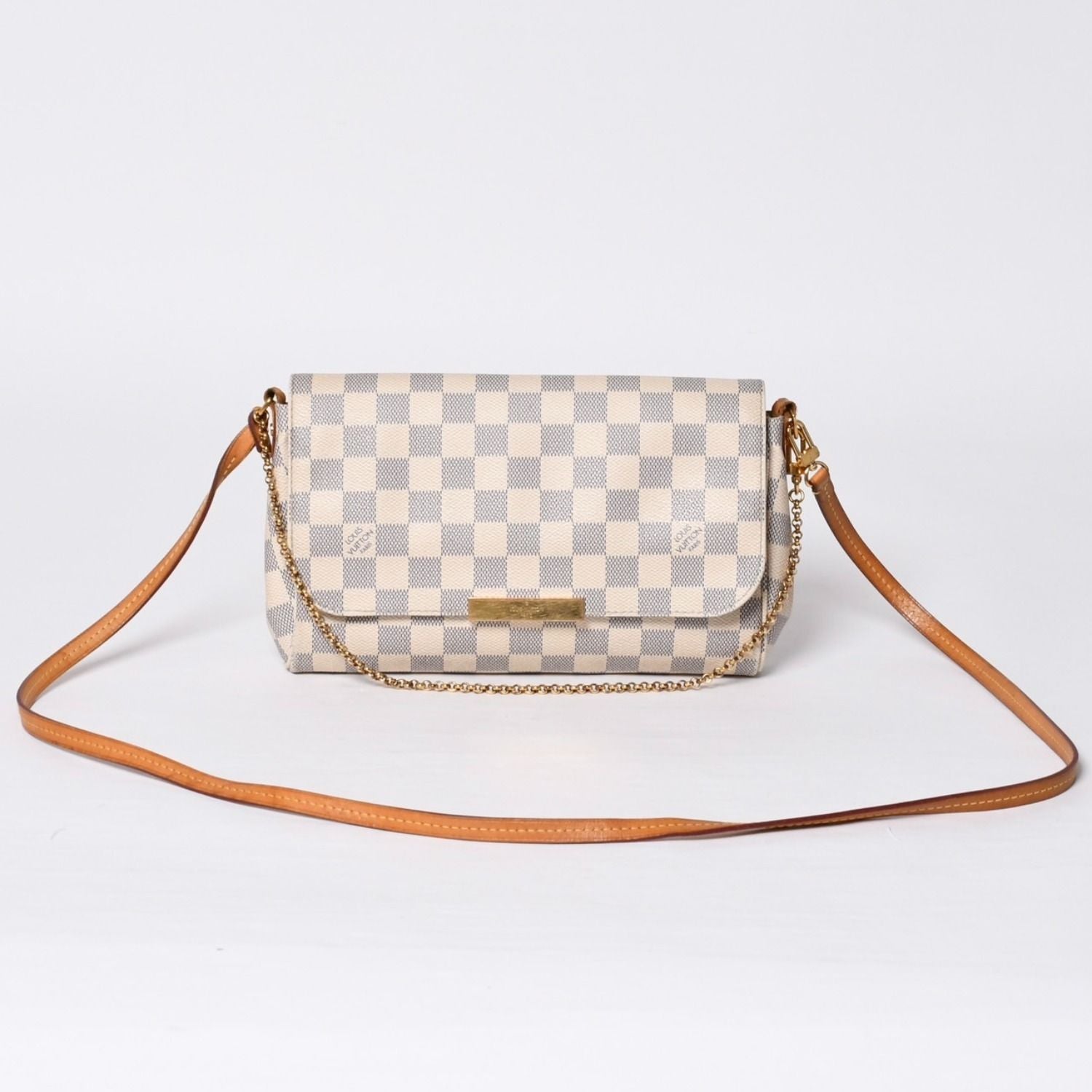 Louis Vuitton Shoulder Bag Damier Azur Favorite MM Canvas