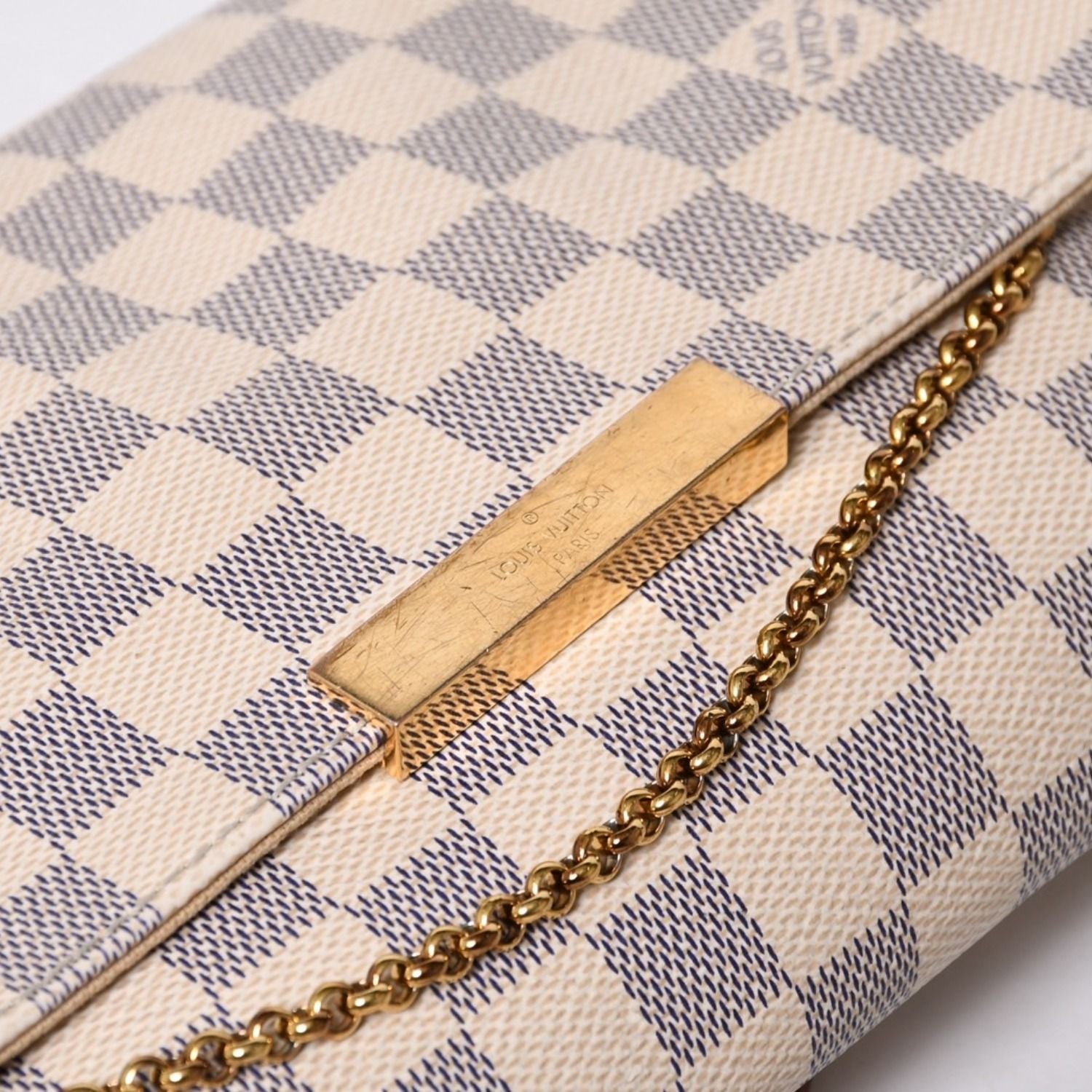 Louis Vuitton Shoulder Bag Damier Azur Favorite MM Canvas — view 6