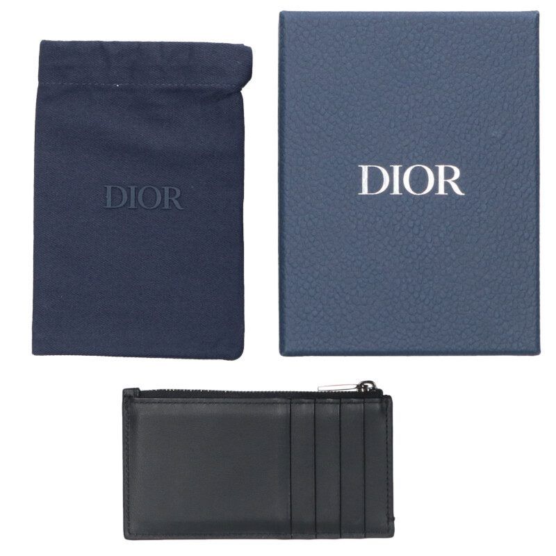 Dior CD Logo Fragment Leather Card Case — view 2