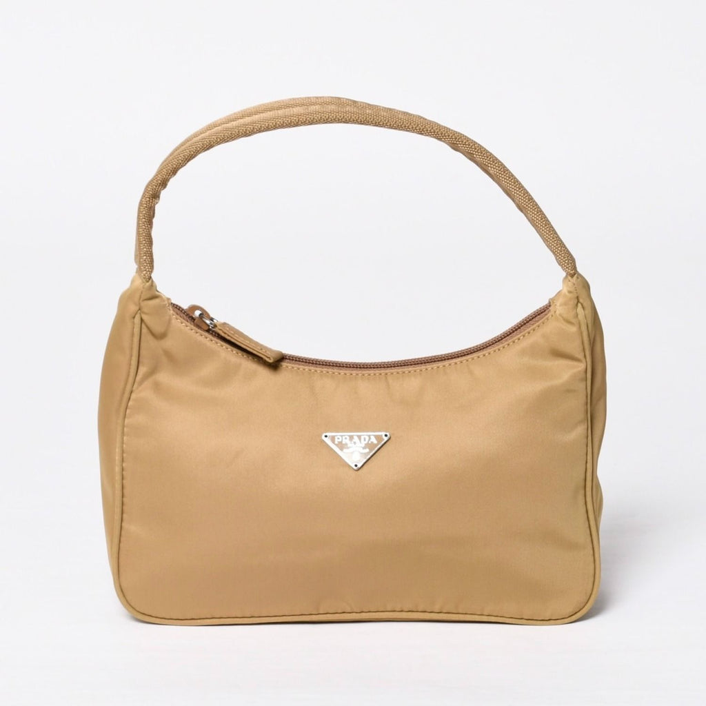 Prada Hobo Nylon Beige