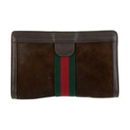 Gucci Vintage Sherry Line Brown Suede Clutch — view 2