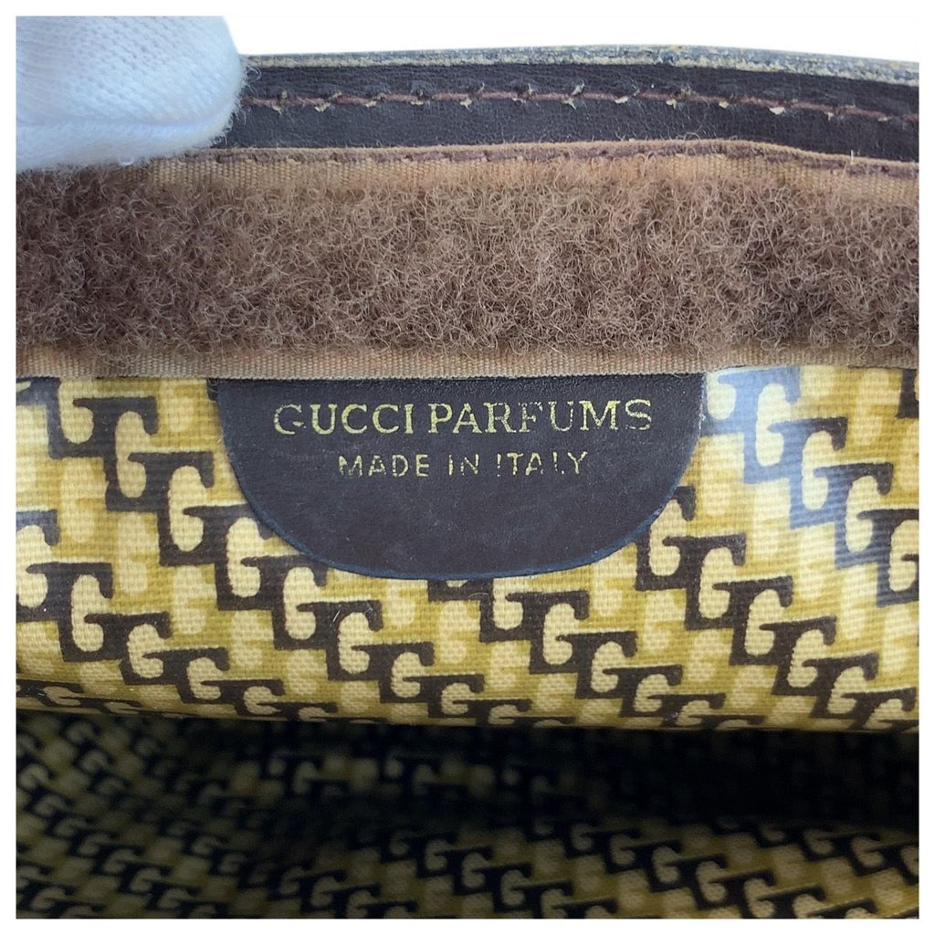 Gucci Vintage Sherry Line Brown Suede Clutch — view 3